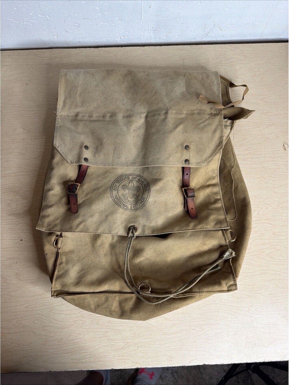 Vintage Boy Scouts of America National Council Canvas Backpack 574 Yucca